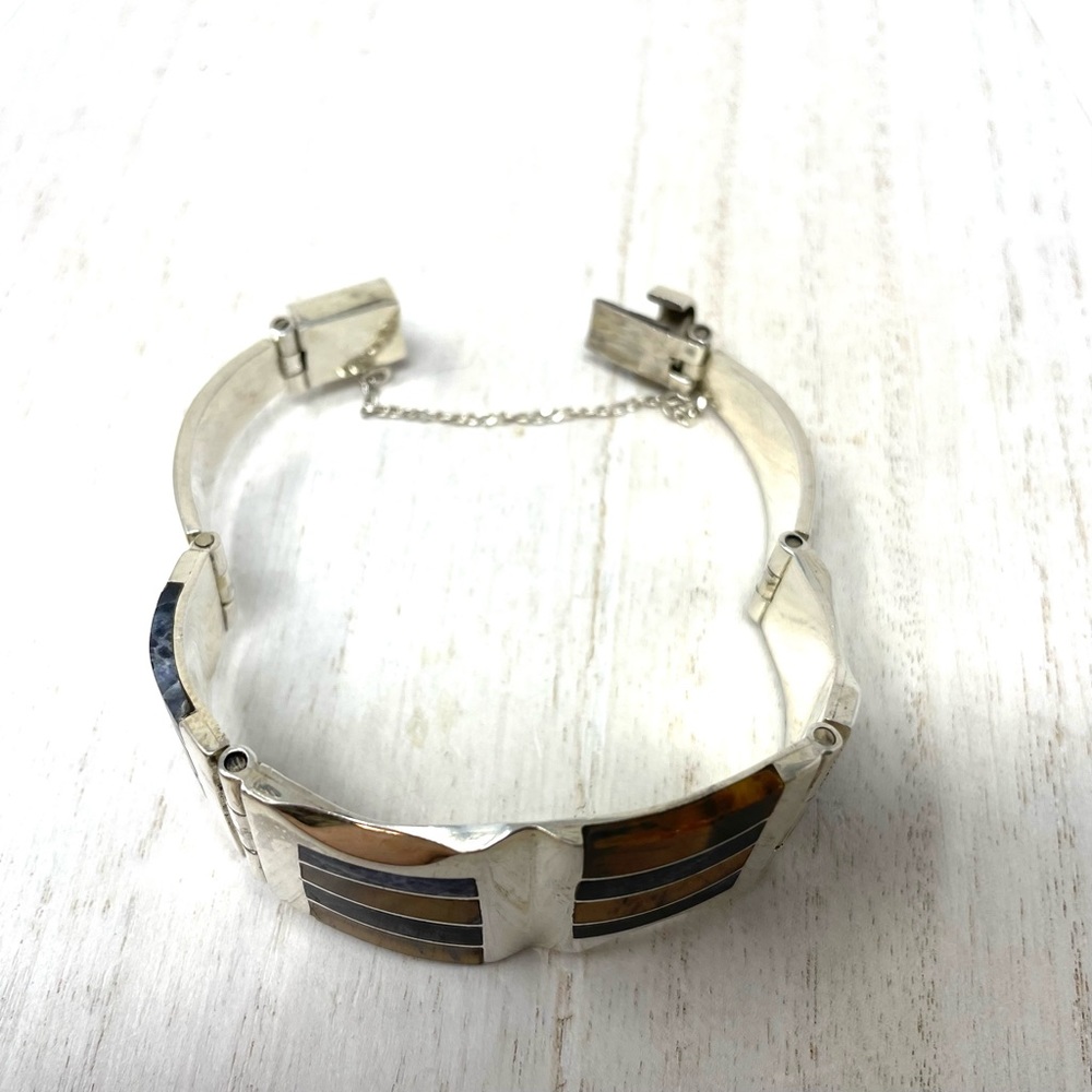 TAXCO three piece sterling silver set with inlaid gemstones, NWOT - Picture 10 of 14